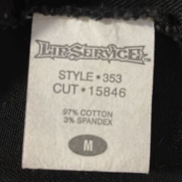 Rare Vintage Lip Service Black Low Rise Belted Micro Mini Skirt Side Zip Details - Picture 7 of 8